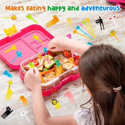 36pcs Mini Dinosaur Food Picks, Cute Cartoon Animal Fruit Toothpicks for Dinosaurs Birthday Party Bento Picks for Sandwiches, Snacks Desserts Accessory