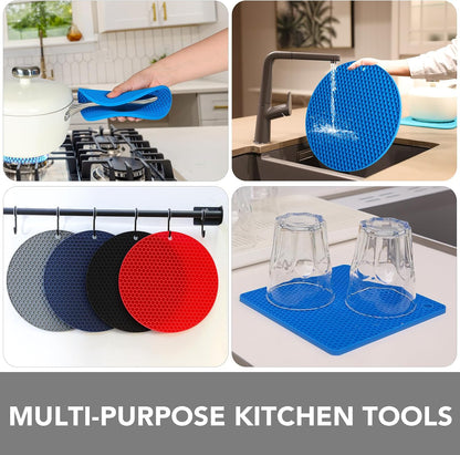Joyhalo 4 Pack Trivets for Hot Dishes