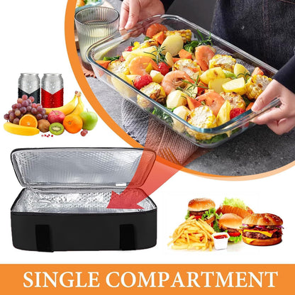 Insulated Casserole Carrier 9x13 Inch, Durable Nylon, Leak-Proof Casserole Dish Carrier, Casserole Carriers for Hot or Cold Food (Christmas)