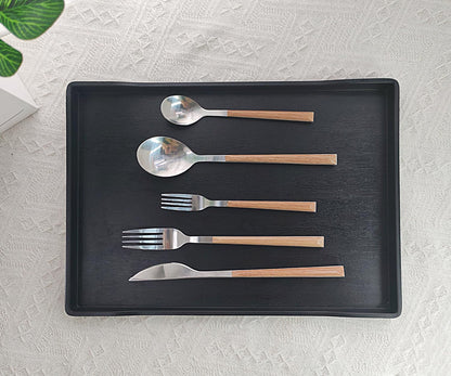 White Serving Tray (13.5 x 9.6 inch) for Serving Accessory, Elegant & Stackable Plastic Tray for Spa, Coffee, Drinks, Tea, Bar, Party, Seasoning, Perfume and Display Use.