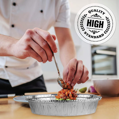 PLASTICPRO 6'' Inch Round Tin Foil Pie Pans Disposable Pack of 20
