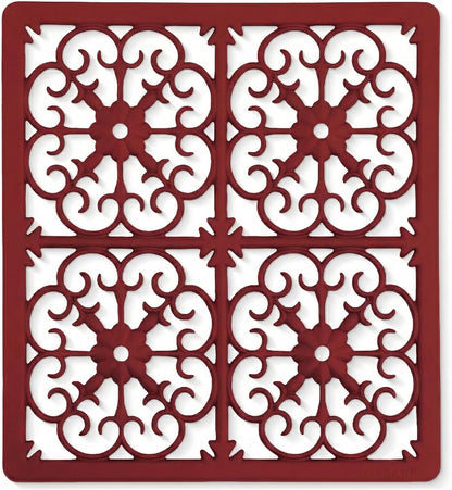 GASARÉ, Extra Large, Thick, Silicone Trivet for Hot Dishes, Pots, and Pans, Heat Resistant Mat for Countertop, Hot Pad for Kitchen, Easy to Clean, 16 x 12 x 3/8 Inches, White