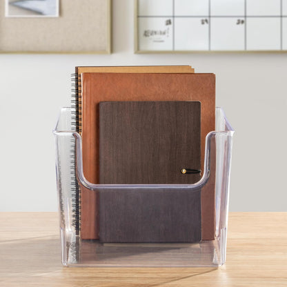 iDesign Open-Front Storage Bin, Clear | Kitchen, Pantry, Bathroom, Home Office, Made in USA