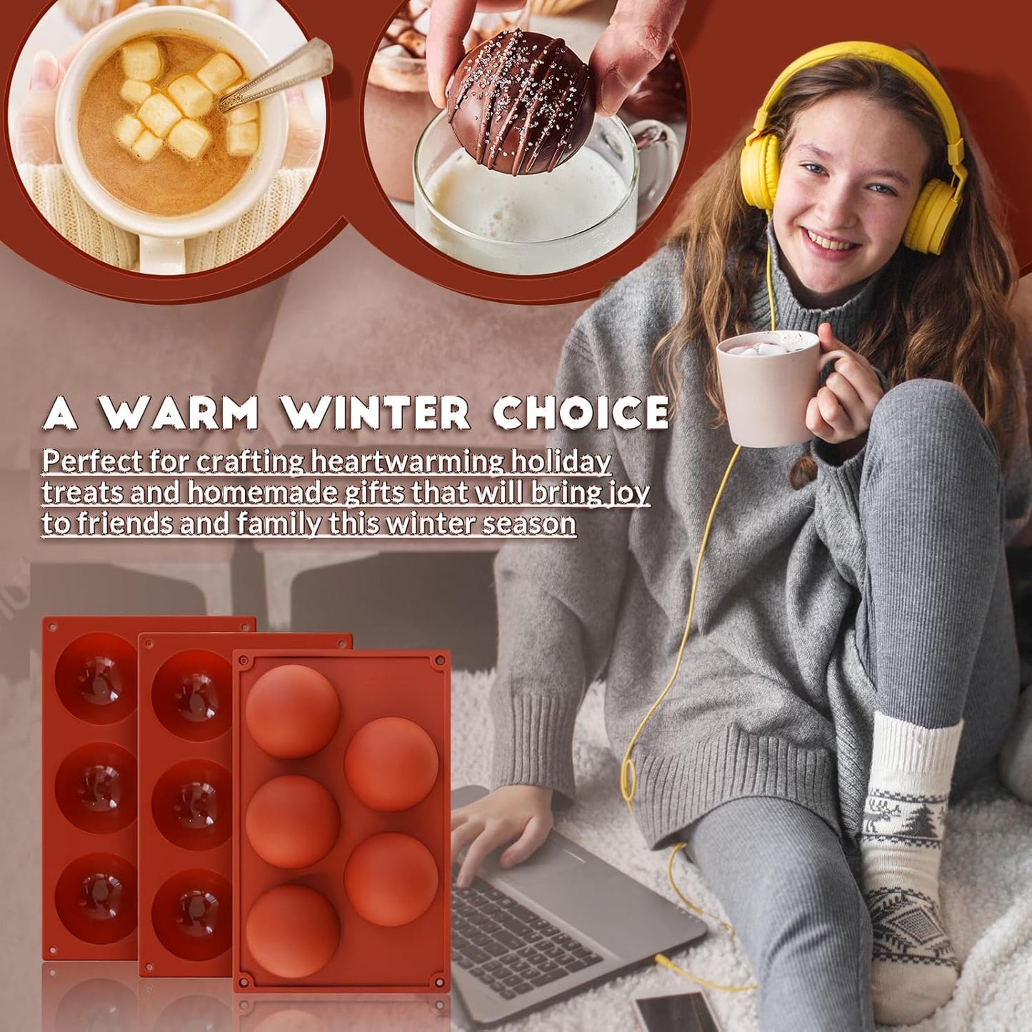 HKNMTT Silicone Muffin Pan for Baking, Cupcake Egg bites Brownie Mold 12 Cup Regular Size, Oven Safe BPA Free kitchen Appliances