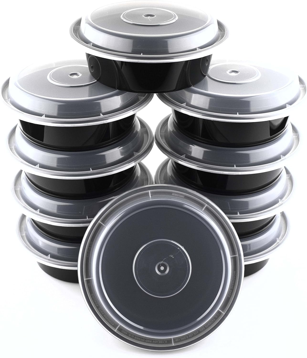 Green Direct Meal Prep containers 16 Oz. Round Microwavable Food Container with Lid /Portion Control Pack of 10