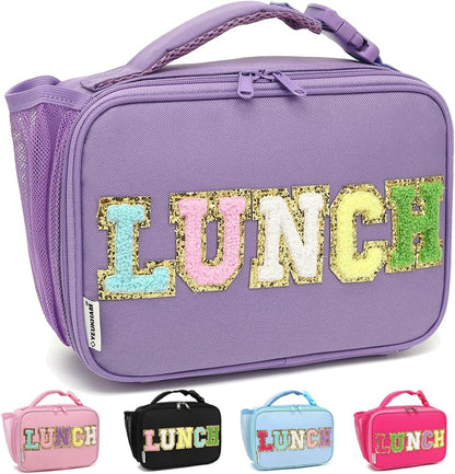 GYEUKHAM Insulated Lunch Box for School, Thermal Reusable Durable Freezable Lunch Bags for Kids Boys Girls Men Women - Small Soft Cooler Portable Lunch Tote Kit for Work Picnic Travel,Black