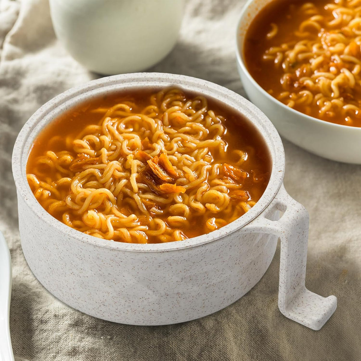 2 Sets 40 oz Microwave Ramen Bowl with Handles, Yellow,Orange