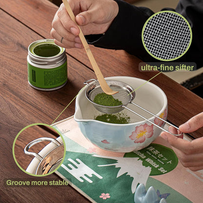 Matcha Whisk, Handcrafted Bamboo Whisk for Matcha Powder (Yellow)