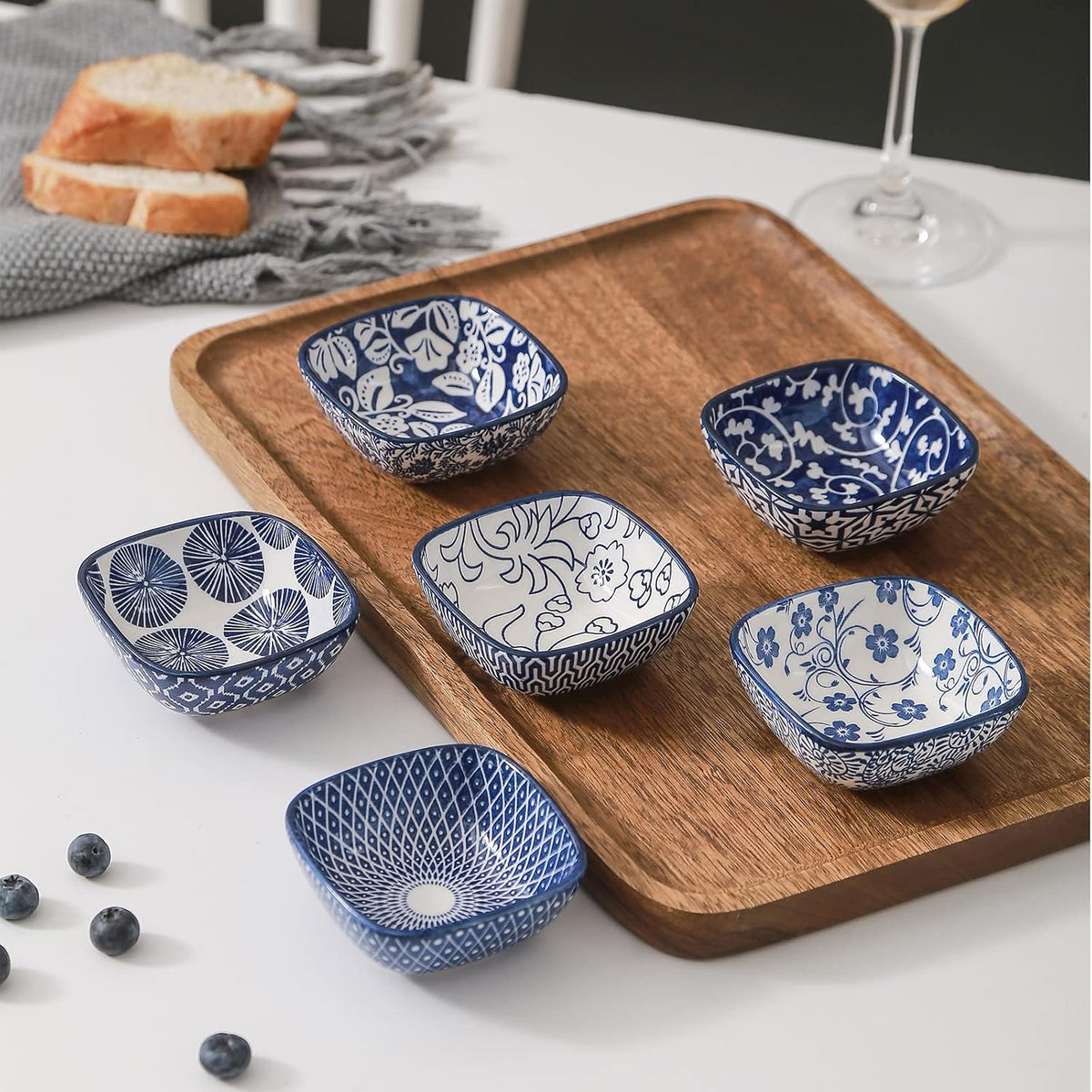 Selamica Ceramic 2.6 OZ Soy Sauce Dish, Set of 6, Matte Black