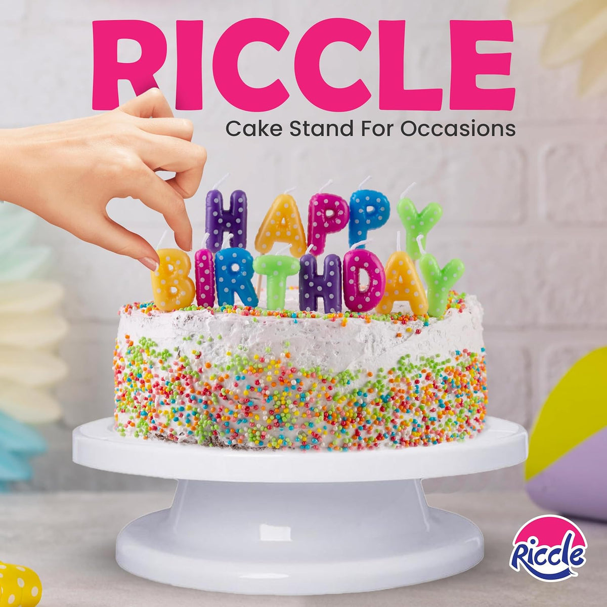 Riccle 88 pc Cake Decorating Kit & Cake Turntable -Piping Bags and Tips Set