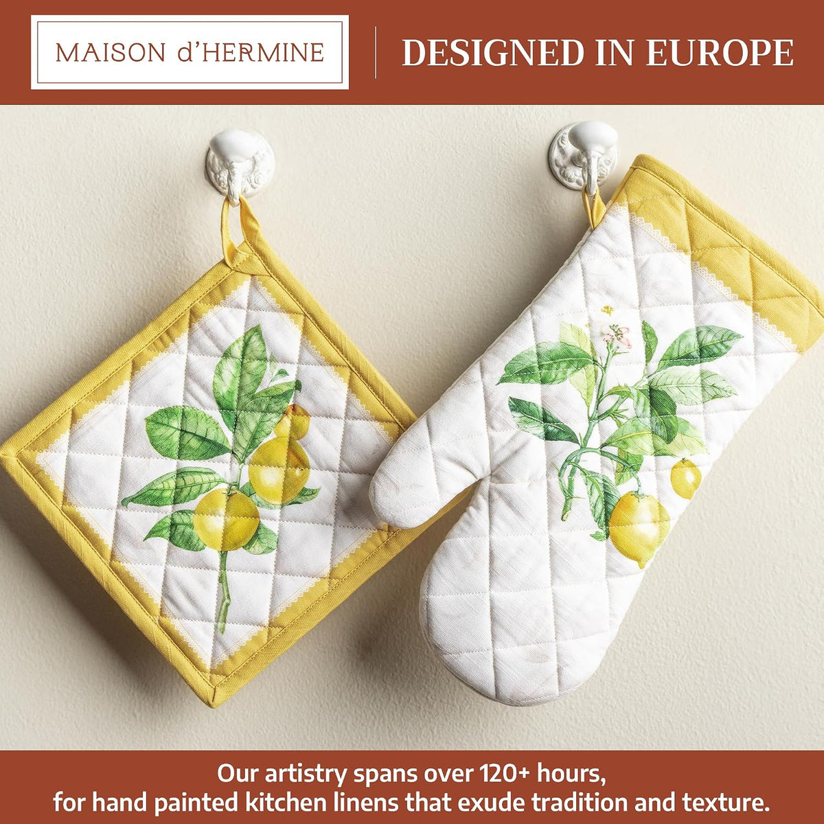Maison d' Hermine Pot Holders 100% Cotton Potholders (8" x 8") - Colors B