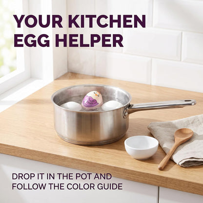 Purple Kitchen Timer Practical Reminder Color Changing Egg Timer Soft Hard Boiled Egg That Changes Color When Eggs are Ready