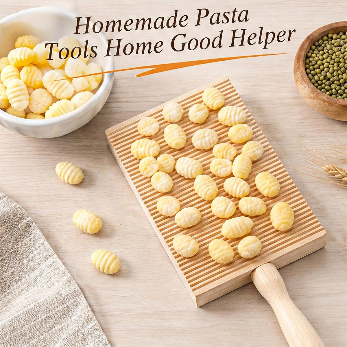 Oruola 2 Sets Gnocchi Board Wood,Gnocchi Maker Set