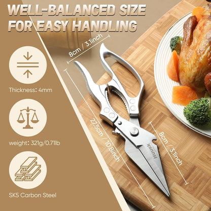 Huusk Poultry Shears Heavy Duty – All Purpose Japanese Kitchen Scissors