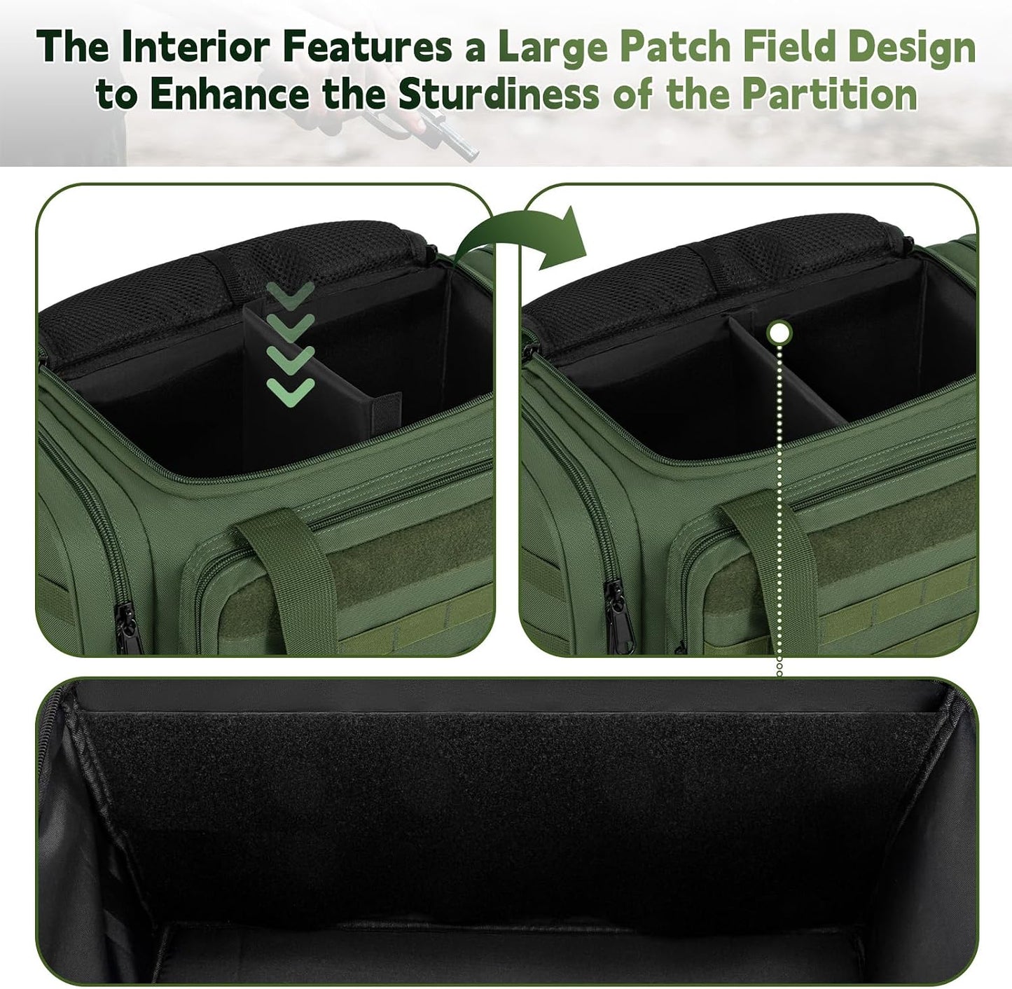 Tactical Pistol Range Bag, Gun Range Bag for Handguns, Shooting Duffle Range Pistol Bag with 6X Magazine Slots, Extra Pockets for Ammo and Essentials