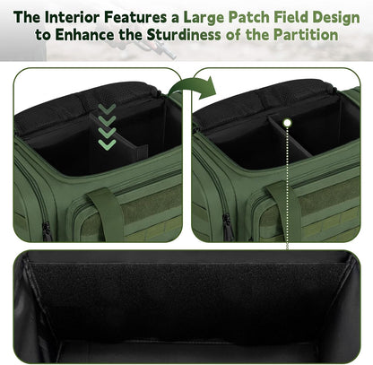 Tactical Pistol Range Bag, Gun Range Bag for Handguns, Shooting Duffle Range Pistol Bag with 6X Magazine Slots, Extra Pockets for Ammo and Essentials