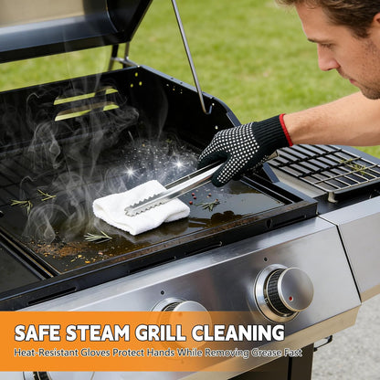15PCS All-in-One Grill Cleaning Kit with Grill Brush & Scraper for Gas, Charcoal & Griddle, Bristle Free BBQ Grill Cleaner, Grill Cleaning Tools & Accessories, BBQ Gift for Daddy