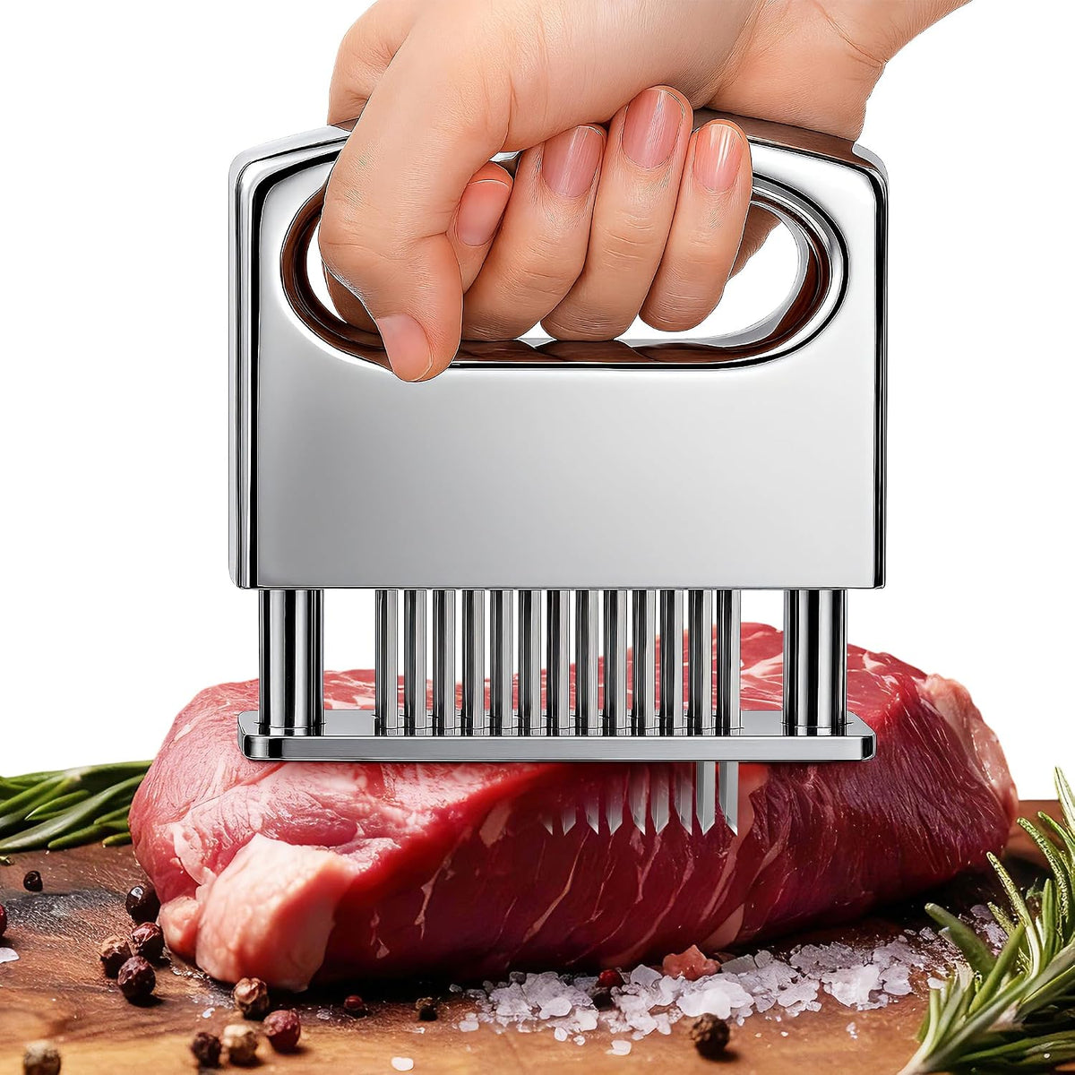 48-Blade Meat Tenderizer Tool, Stainless Steel Needle Meat Tenderizer