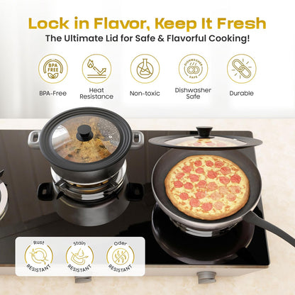 Universal Lid for Pots, Pans & Skillets, 7.5-11.5" Cookware