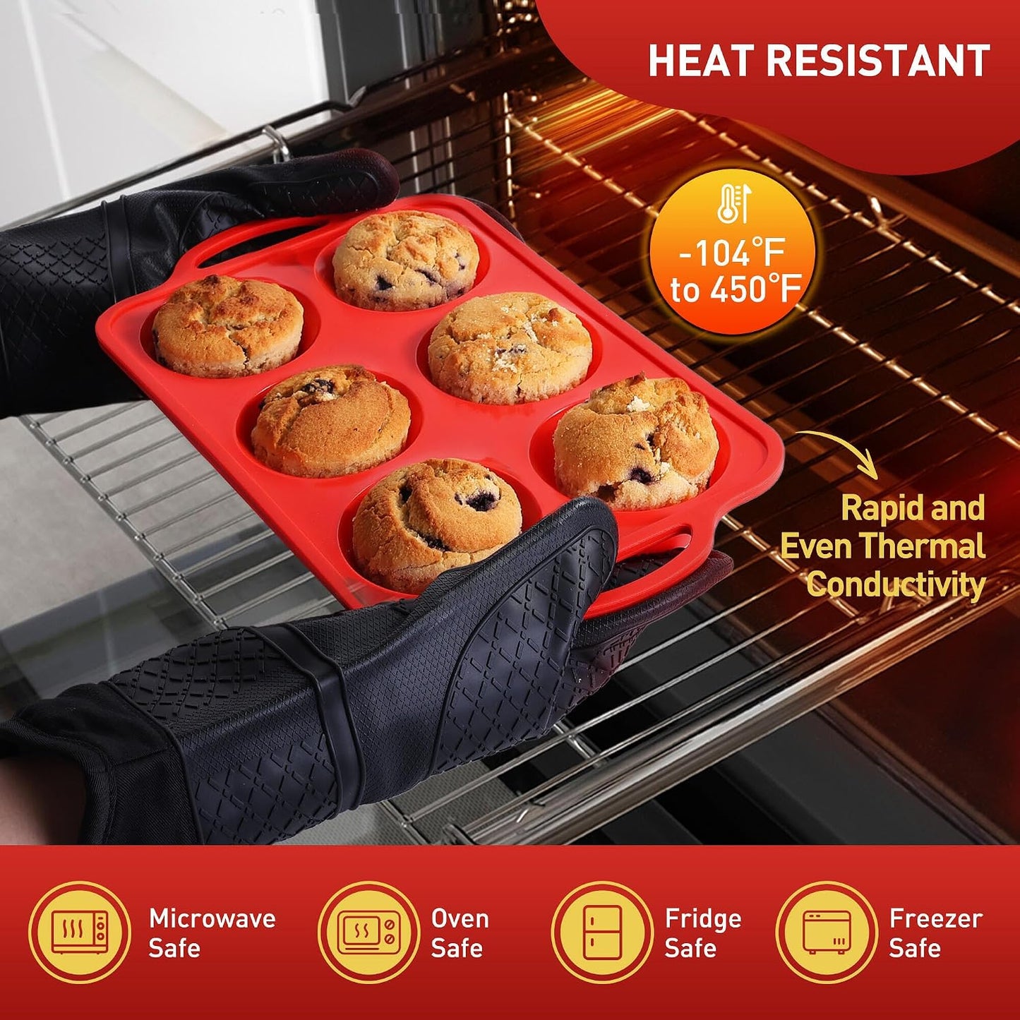 2 Packs 12 Cups Silicone Muffin Pan for Baking with Metal Reinforced Frame Regular Size Cupcake Pan Tray Egg Bites Silicone Cookie Molds Muffin Tin Tart Pans Sheet Set for Oven Dishwasher Safe
