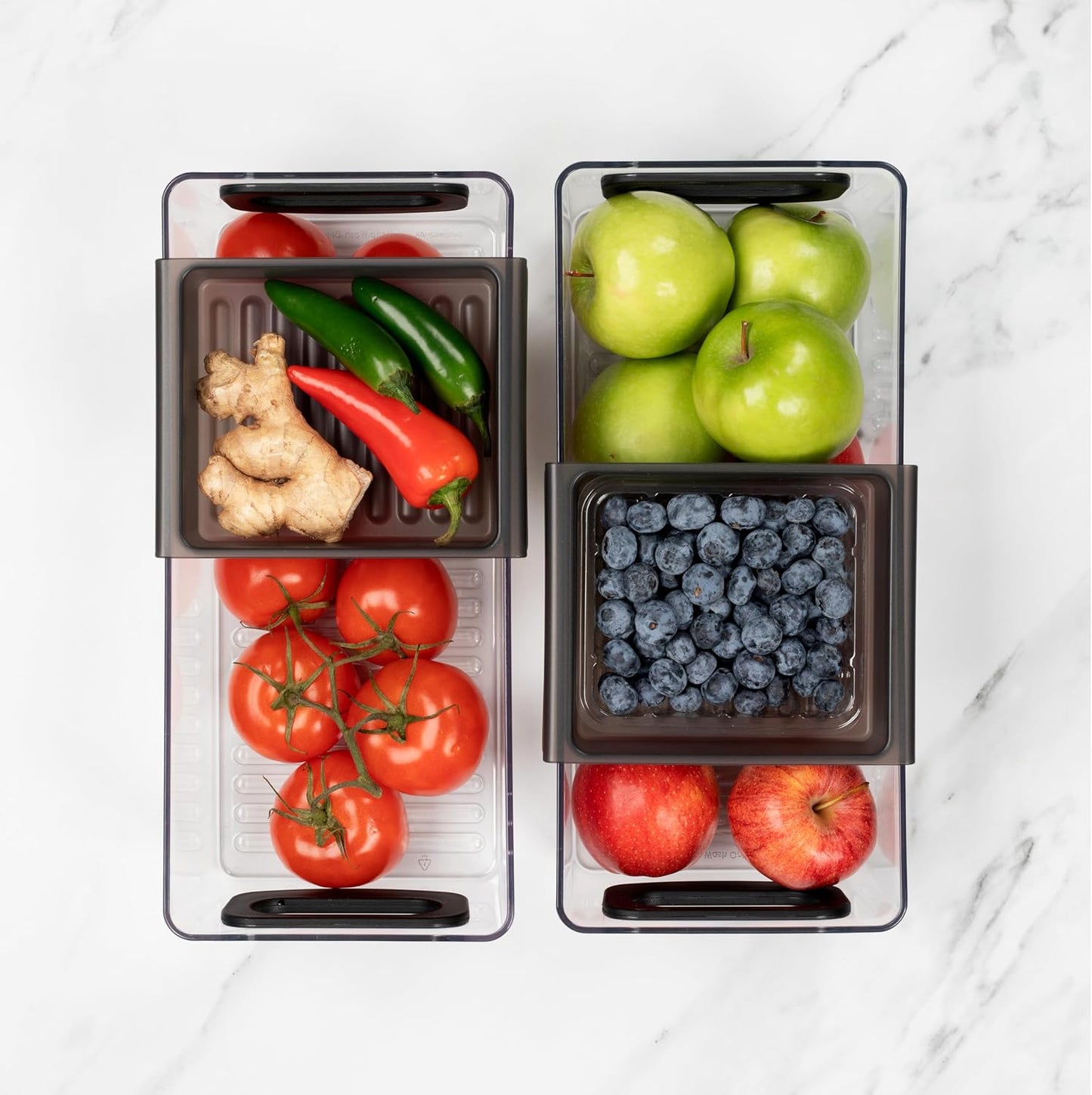 Progressive ProKeeper+ Pantry & Refrigerator Storage Containers – Modular Bins and Organizers (Narrow Stackable Bin, 16.1"L x 4.0"W x 3.6"H)