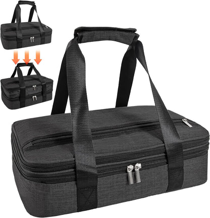 Insulated Casserole Carrier Fits Pioneer Woman Kitchen Stuff & 9x13 Baking Dish, Large Lasagna Lugger Tote, Leakproof Thermal Food Warmer Bag for Potluck, Picnic, Travel, Hot/Cold Food & Mom Gifts