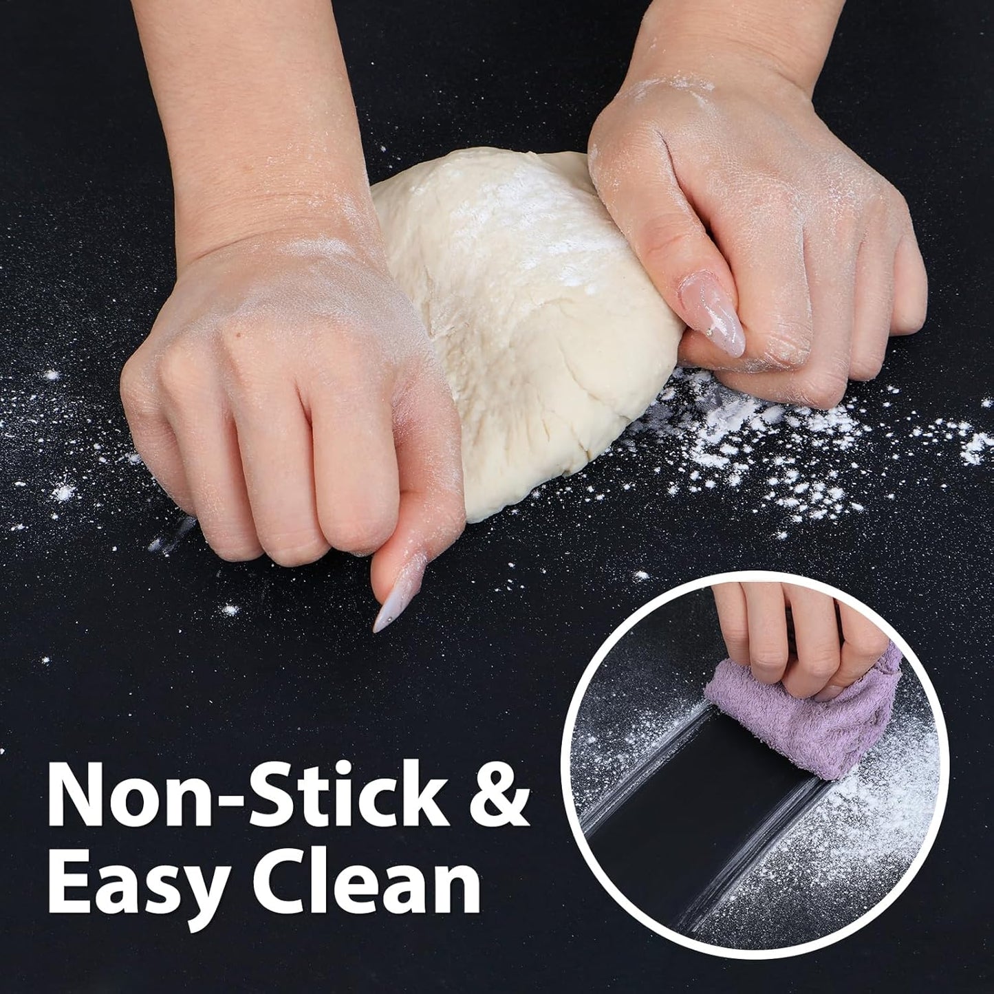 Super Kitchen Extra Large Multipurpose Silicone Nonstick Baking Mat, Pastry Mat, Heat Resistant Nonskid Table Mat, Countertop Protector, 23.4'' By 15.6''(Cool Gray)