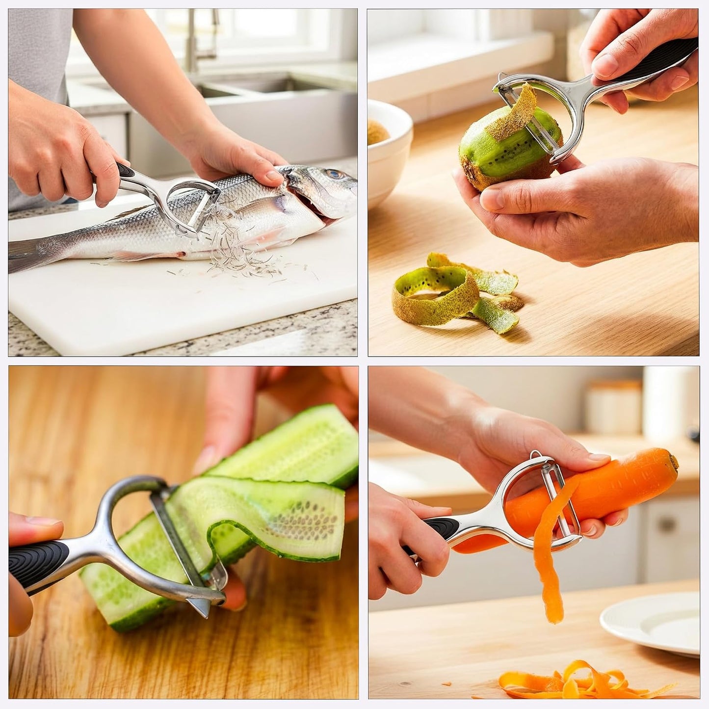 Heavy Duty Kitchen Shears – Sharp Stainless Steel Scissors for Everyday Kitchen Use, 4-in-1, Comfort Grip, Dishwasher Safe