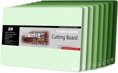 ZVP Plastic Cutting Boards for Kitchen, Flexible Cutting Mats, Colorful Chopping Boards with Food Icon, Non-Slip, Non Porous, BPA Free, Dishwasher Safe Rainbow