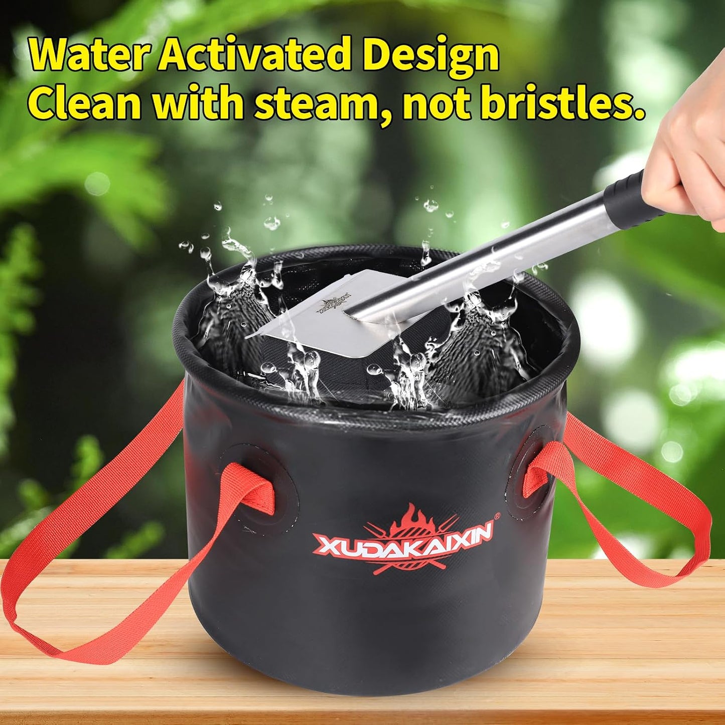 XUDAKAIXIN Bristle-Free Steam Grill Brush,No Bristle Shedding— Ultra Safe & Efficient BBQ Grill Cleaner for Outdoor Grill, for Men, Dad, or Any Grill Lover﻿