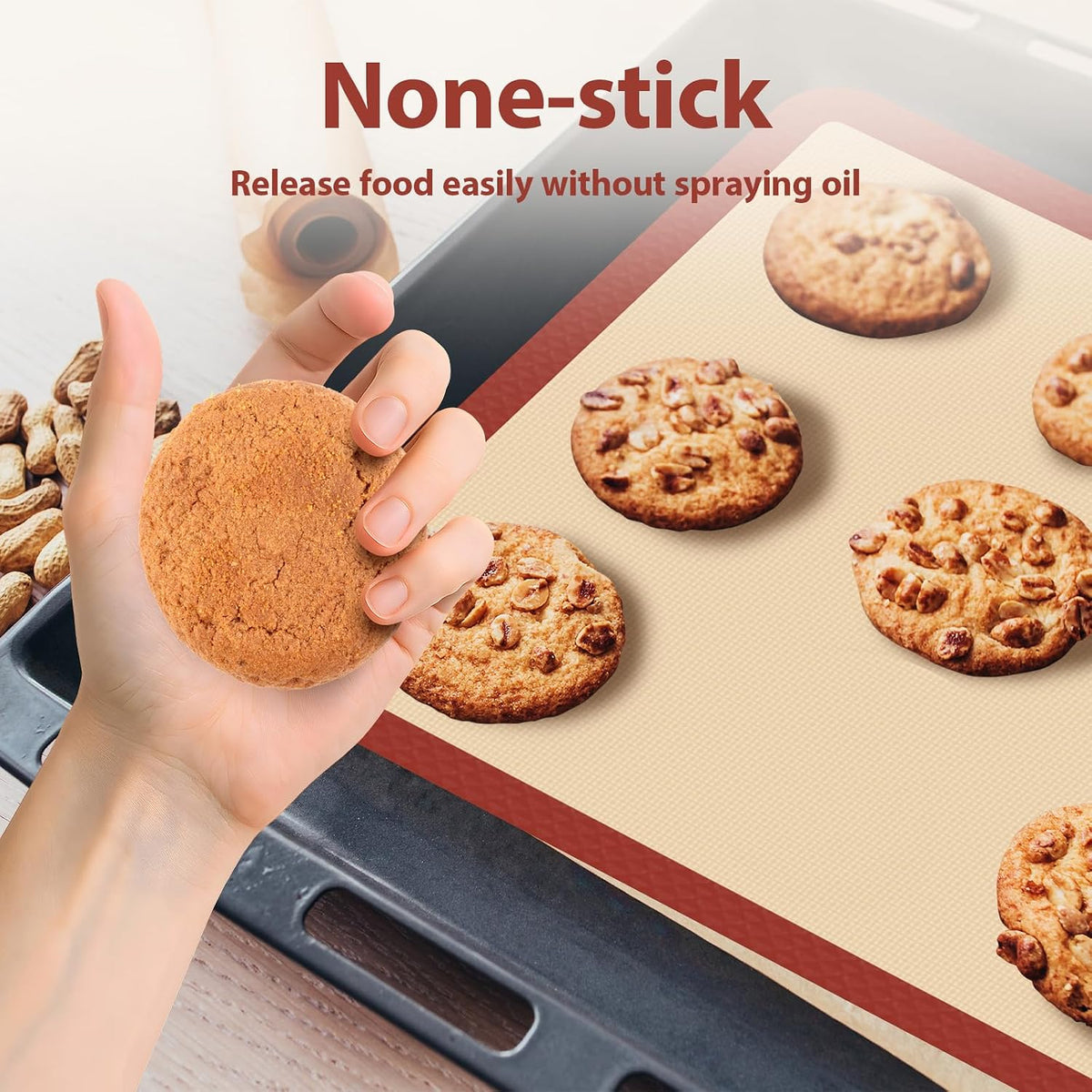 Silicone Baking Mat, Nonstick & Reusable