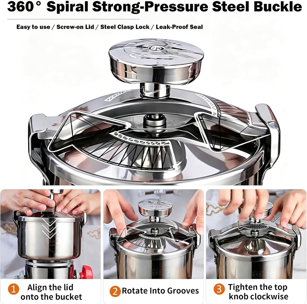 BI-DTOOL Electric Grain Mill Grinder 2000W Dry Material Grinding Machine 800g Stainless Steel Pulverizer 36000r/min High-speed Grain Mill 270° swingable Superfine powder for Home and Commercial 800g