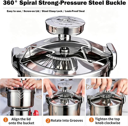 BI-DTOOL Electric Grain Mill Grinder 2000W Dry Material Grinding Machine 800g Stainless Steel Pulverizer 36000r/min High-speed Grain Mill 270° swingable Superfine powder for Home and Commercial 800g