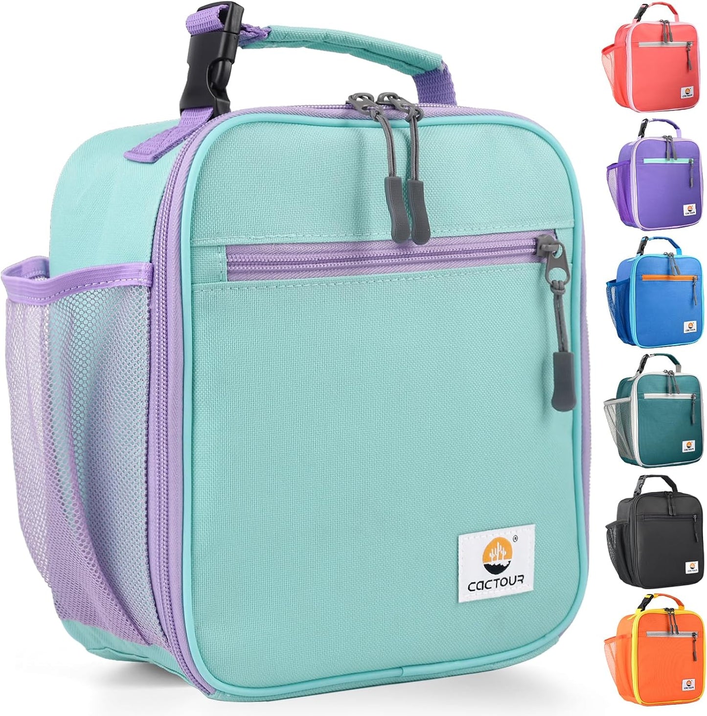 CaCTOUR Lunch Box Kids,Premium Insulated Lunchbox for Girls Boys,Soft Mini Cooler Bag Back to School Thermal Reusable Lunch Bag for Work School Picnic (Blue)