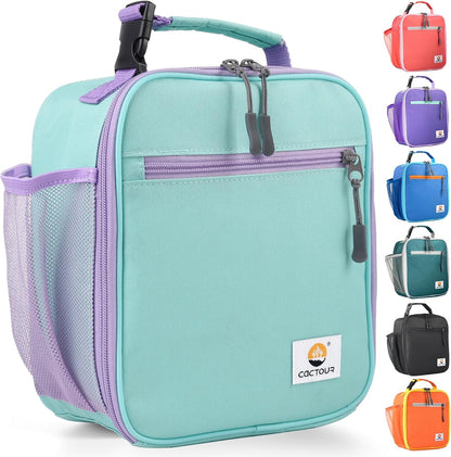 CaCTOUR Lunch Box Kids,Premium Insulated Lunchbox for Girls Boys,Soft Mini Cooler Bag Back to School Thermal Reusable Lunch Bag for Work School Picnic (Blue)