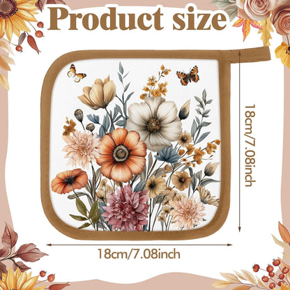Bencailor 12 Pcs Christmas Wildflower Pot Holders with Pocket