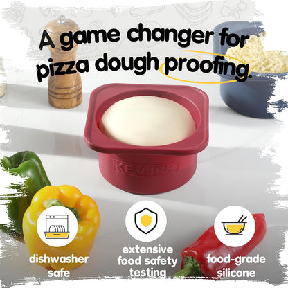 PLUS 1000ml Pizza Dough Proofing Containers, 2-Pack, Green