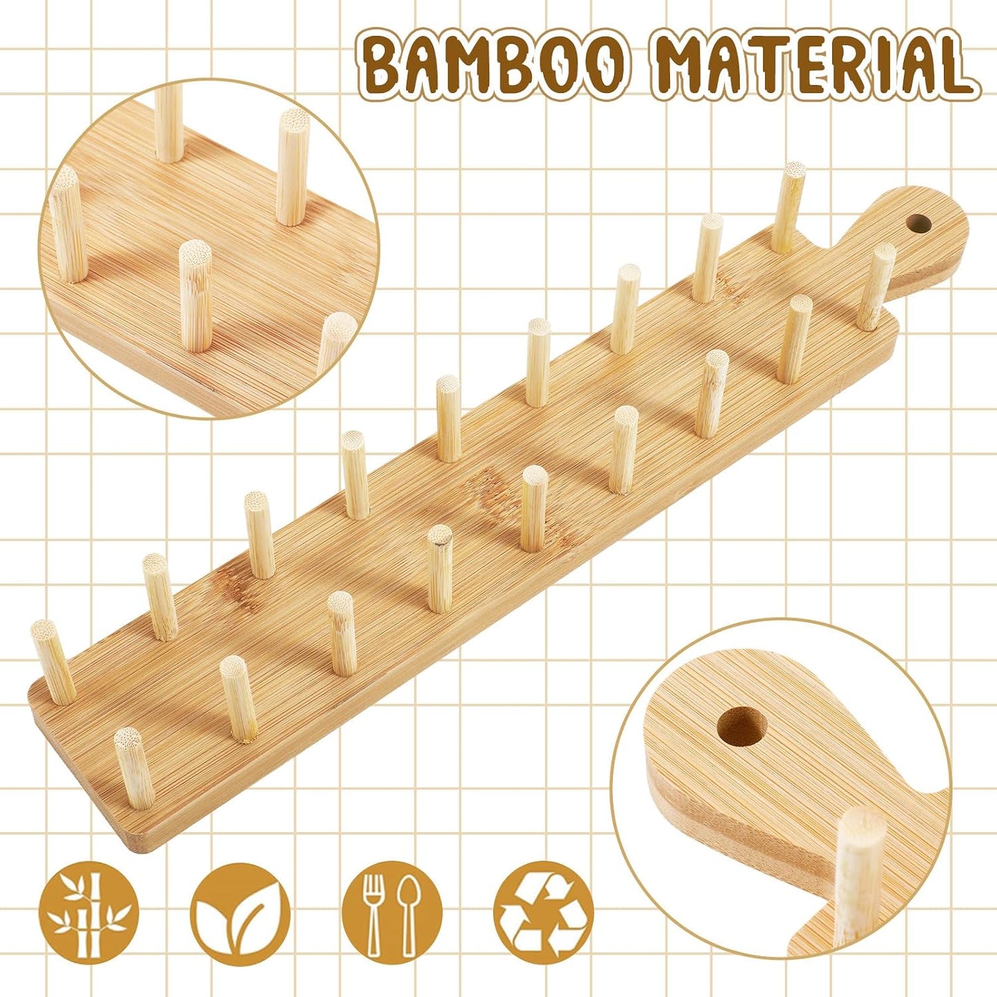 Kigley Wood Taco Holder Set of 4 Bamboo Mini Taco Tray with Tong Stand with Handle Wooden Rack, Each Holds 8 Soft or Hard Shell for Charcuterie Food Kitchen Gifts Accessories Home