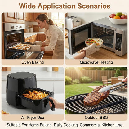 ericotry 4Pcs Oven Rack Edge Covers, Silicone Heat Guard 14 Inch