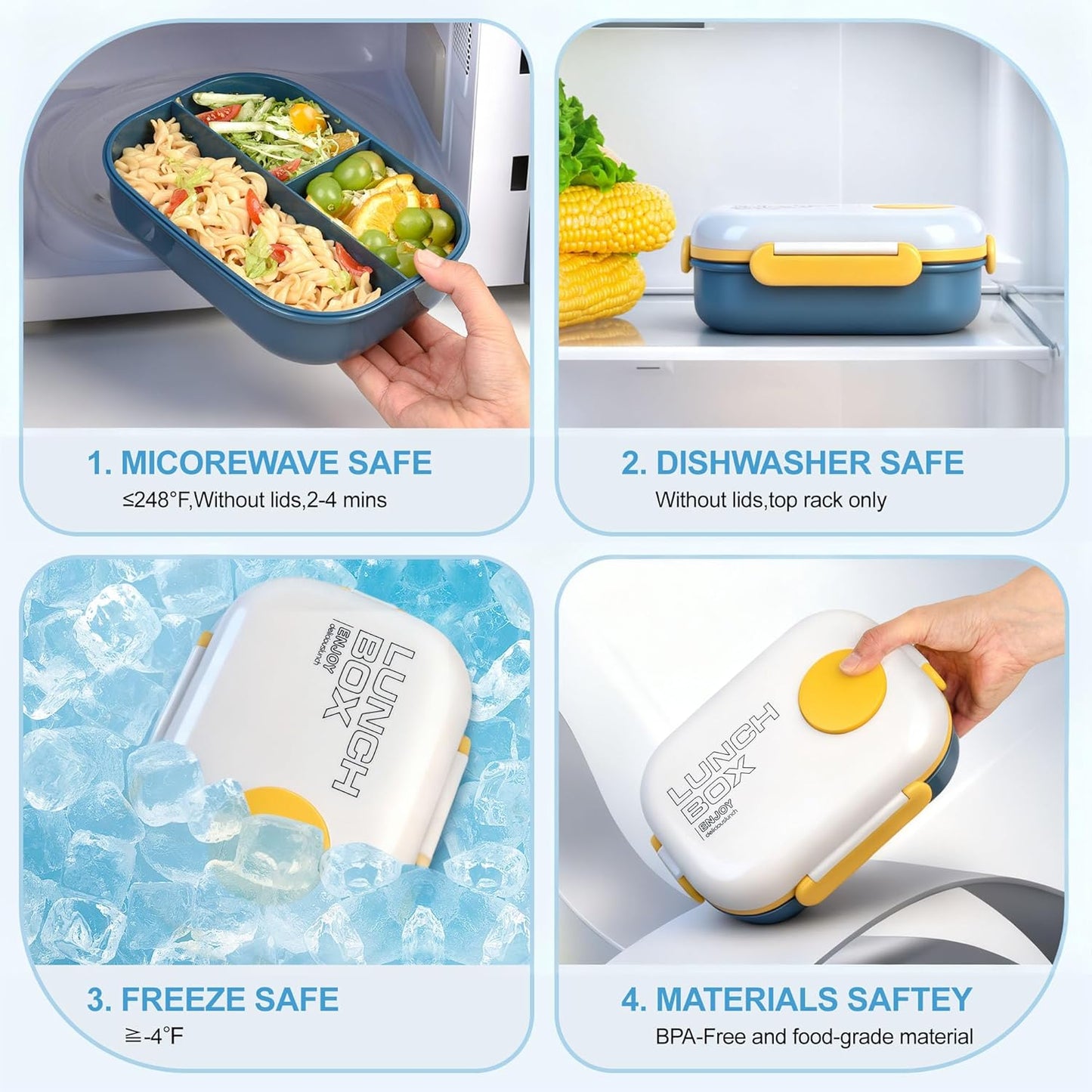 Lunch Bento Box Set - 3 Compartment Containers for Kids and Adults,lunch box for women with Thermo Lunch Bag, Leak-Proof and BPA-Free - Built-in Utensil Set,Sauce - Dishwasher Safe-Claret