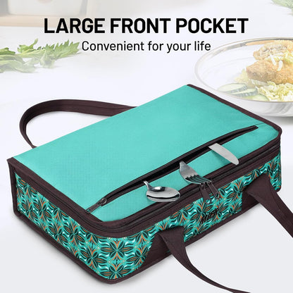 MIER Insulated Casserole Carrier for Hot or Cold Food Thermal Food Carrier Bag for Lasagna Potluck Parties Picnic Cookouts, Fits 9"x13" Baking Dish/Foil Pan, Red