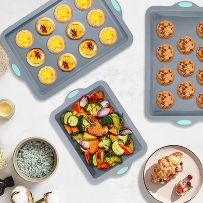 To encounter 2Pack Silicone Muffin Pan with Metal Frame, 12 Cup Regular Size Cupcake Pan, Non-Stick Baking Tray, Food Grade Baking Molds for Oven, Dishwasher Safe