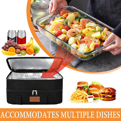 Insulated Casserole Carrier 9x13 Inch, Durable Nylon, Leak-Proof Casserole Dish Carrier, Casserole Carriers for Hot or Cold Food (Christmas)