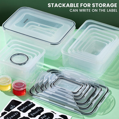AISOON 40 Pcs 85oz Food Storage Containers with Lids, Airtight BPA-Free Leakproof Reusable Kitchen Containers, Freezer Safe Meal Prep & Pantry Organizer Set, Microwave & Dishwasher Safe