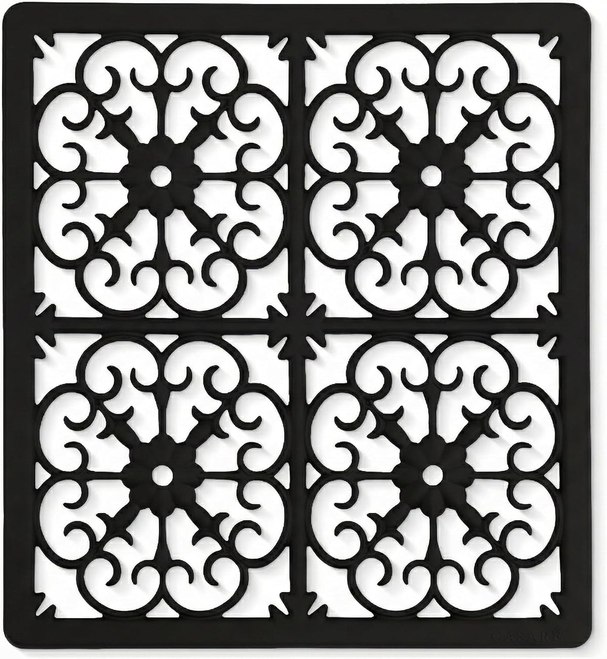 GASARÉ, Extra Large, Thick, Silicone Trivet for Hot Dishes, Pots, and Pans, Heat Resistant Mat for Countertop, Hot Pad for Kitchen, Easy to Clean, 16 x 12 x 3/8 Inches, White