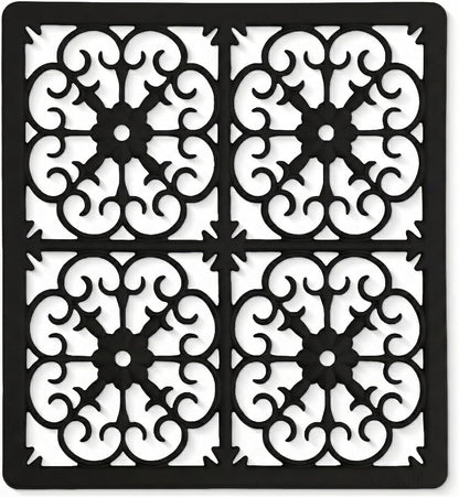 GASARÉ, Extra Large, Thick, Silicone Trivet for Hot Dishes, Pots, and Pans, Heat Resistant Mat for Countertop, Hot Pad for Kitchen, Easy to Clean, 16 x 12 x 3/8 Inches, White