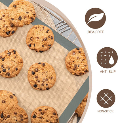 Koolstuffs Silicone Baking Mat, Nonstick and Reusable, 3 Pack