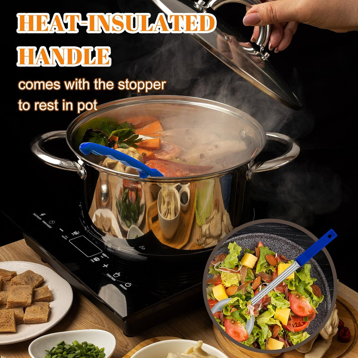 4 Stainless Steel Portion Ladles 2 to 8 oz