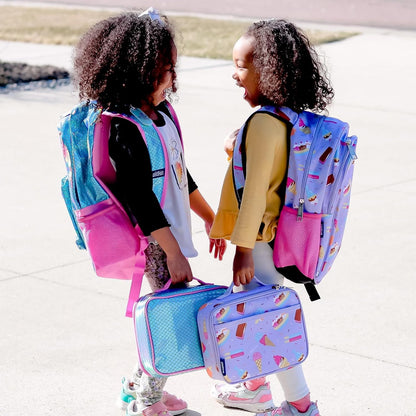 Wildkin Kids Insulated Lunch Box, Keeps Food Hot or Cold, BPA-Free with Mesh Pockets & Easy-Clean Lining – Ideal for School, Travel & Daycare – Holographic