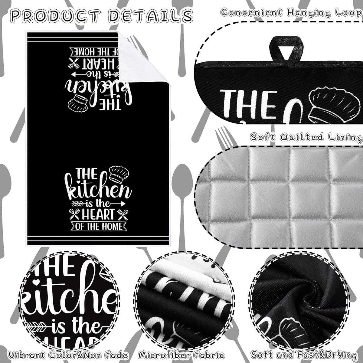 Sratte 6 Pcs Farmhouse Kitchen Decor Accessories Set